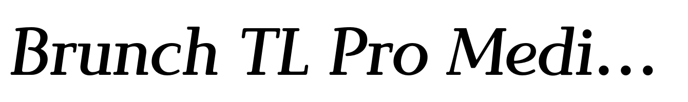 Brunch TL Pro Medium Italic